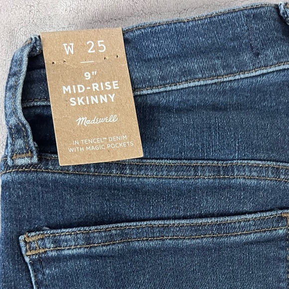 NWT Madewell 9" Mid-Rise Skinny Jeans TENCEL™ Denim Edition - Picture 7 of 7